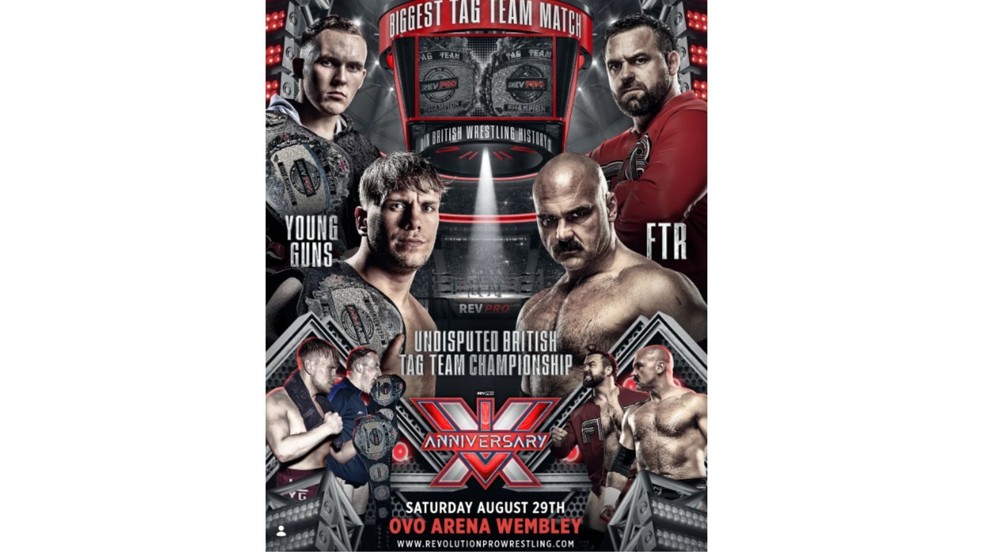 Gráfico da partida para FTR vs Young Guns (imagem via Instagram @revprouk)