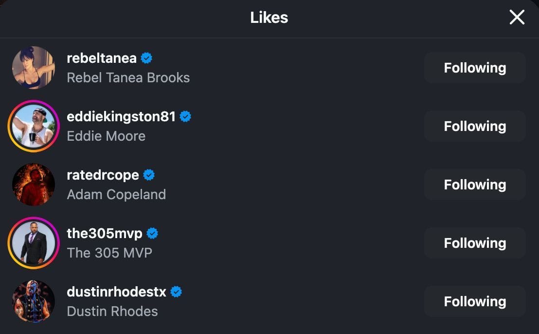Screenshot of reactions [Image via Instagram]
