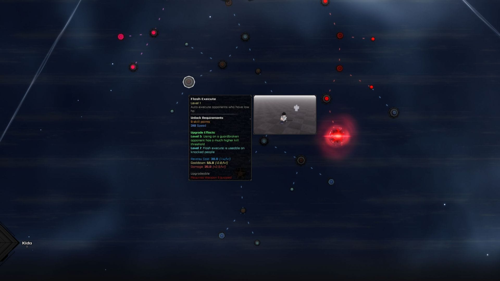 Flash Execute pode ser usado em oponentes com bonecos de pano no nível 7 (Imagem via Roblox)