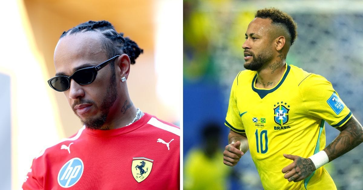 Lewis Hamilton reacts as Neymar Jr uses F1 star's iconic phrase on his return to action for Brazil at 2026 FIFA World Cup