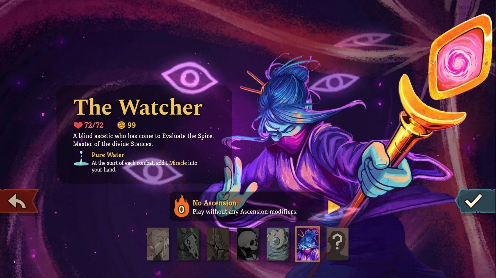 How to add the Watcher in Slay the Spire 2