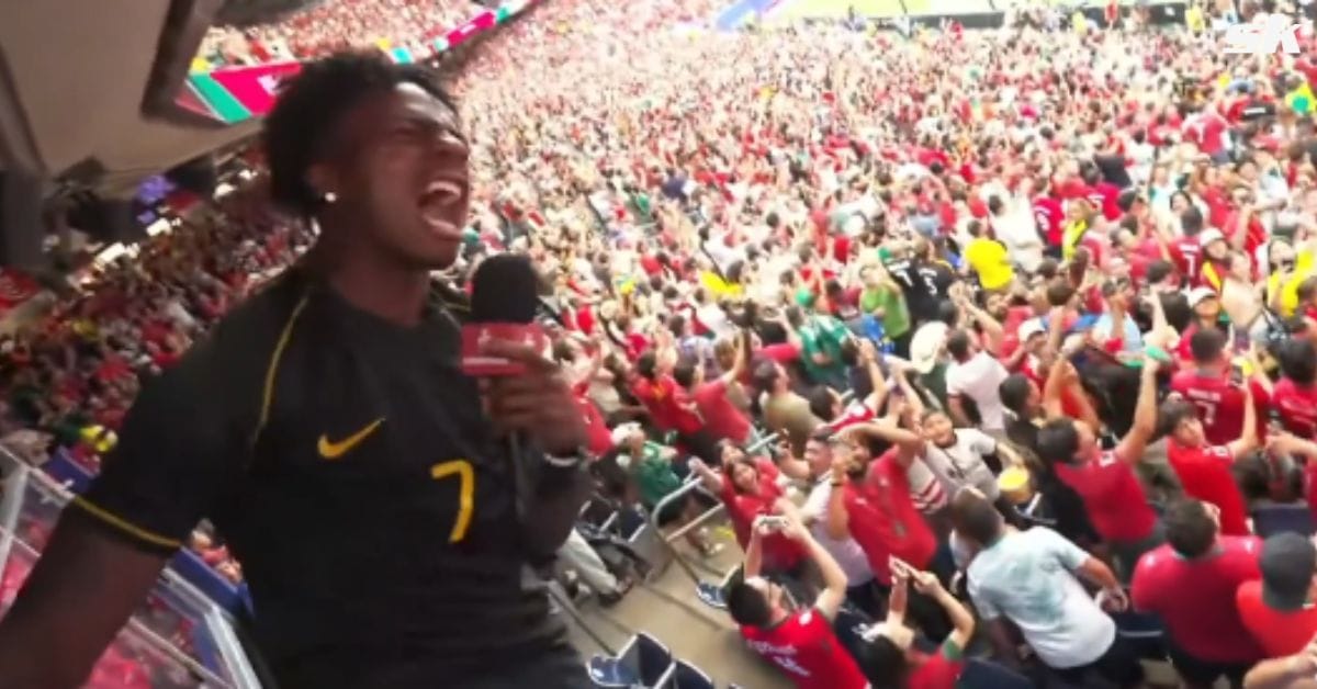IShowSpeed jumps out of suite to celebrate Cristiano Ronaldo's first goal for Portugal at the 2026 FIFA World Cup