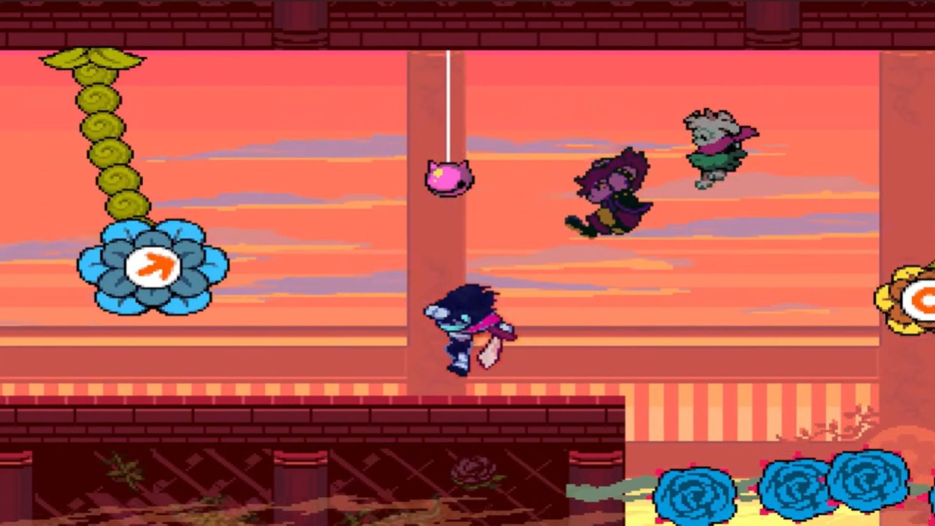 Alcance este sino após uma série de exaustivos desafios de plataforma em Deltarune (Imagem via Toby Fox || Youtube/@BlueBlurX7)