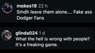 Screenshots of fans' comments on Instagram (Image via Instagram.com/@dugoutreport)