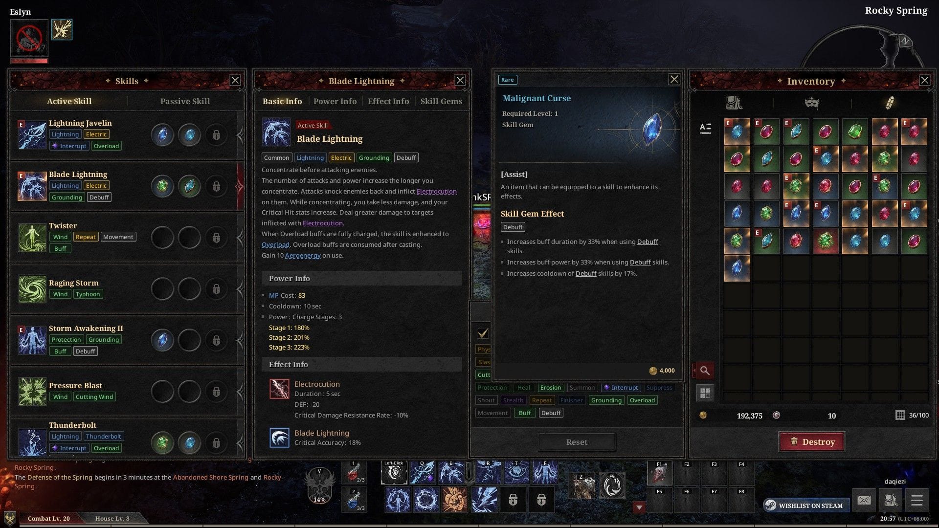 A escolha da gema depende do que você precisa (Imagem via Nexon)