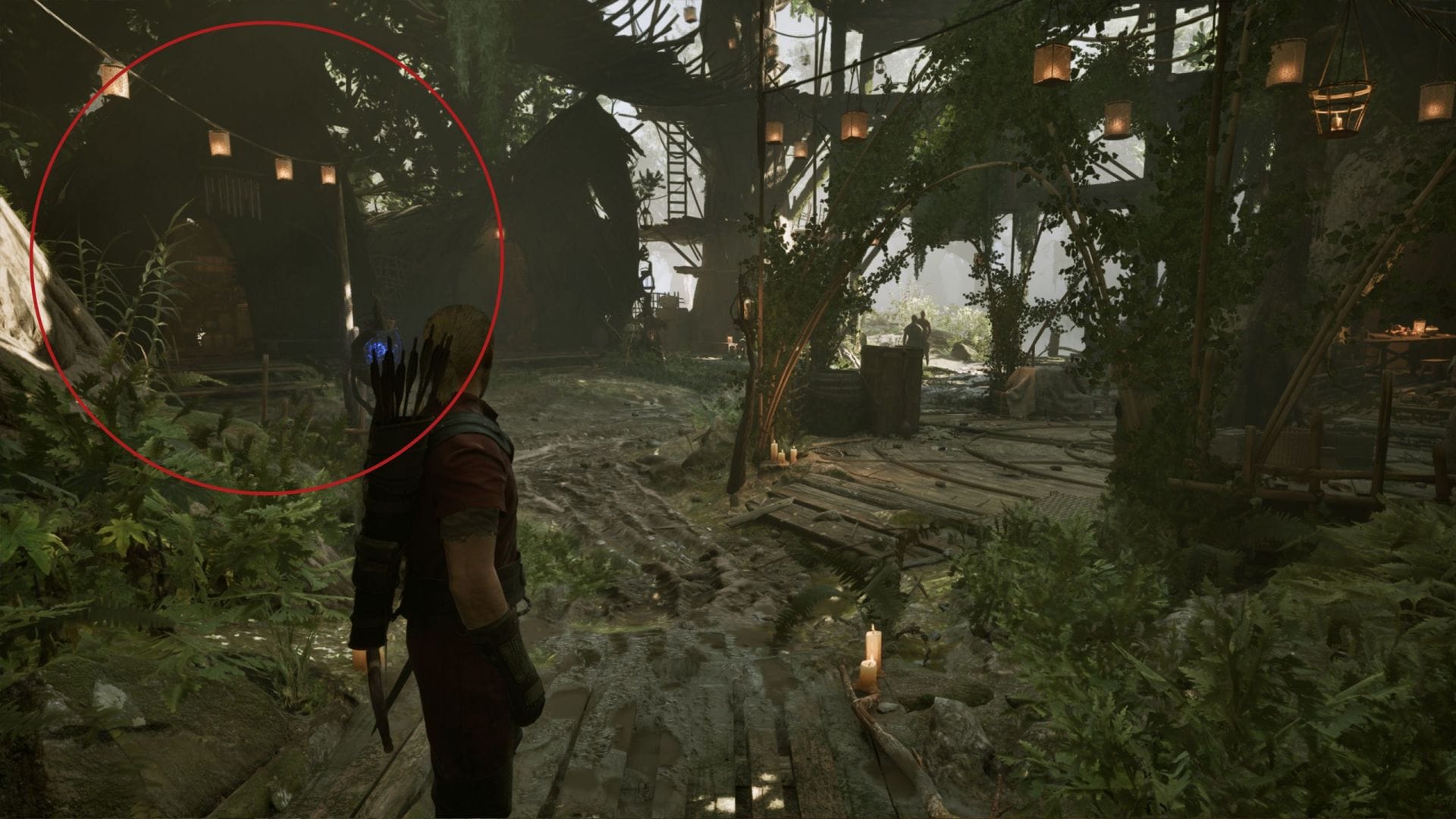 Investigate Caine's hut near the weed mashing station (Image via Alkimia Interactive)
