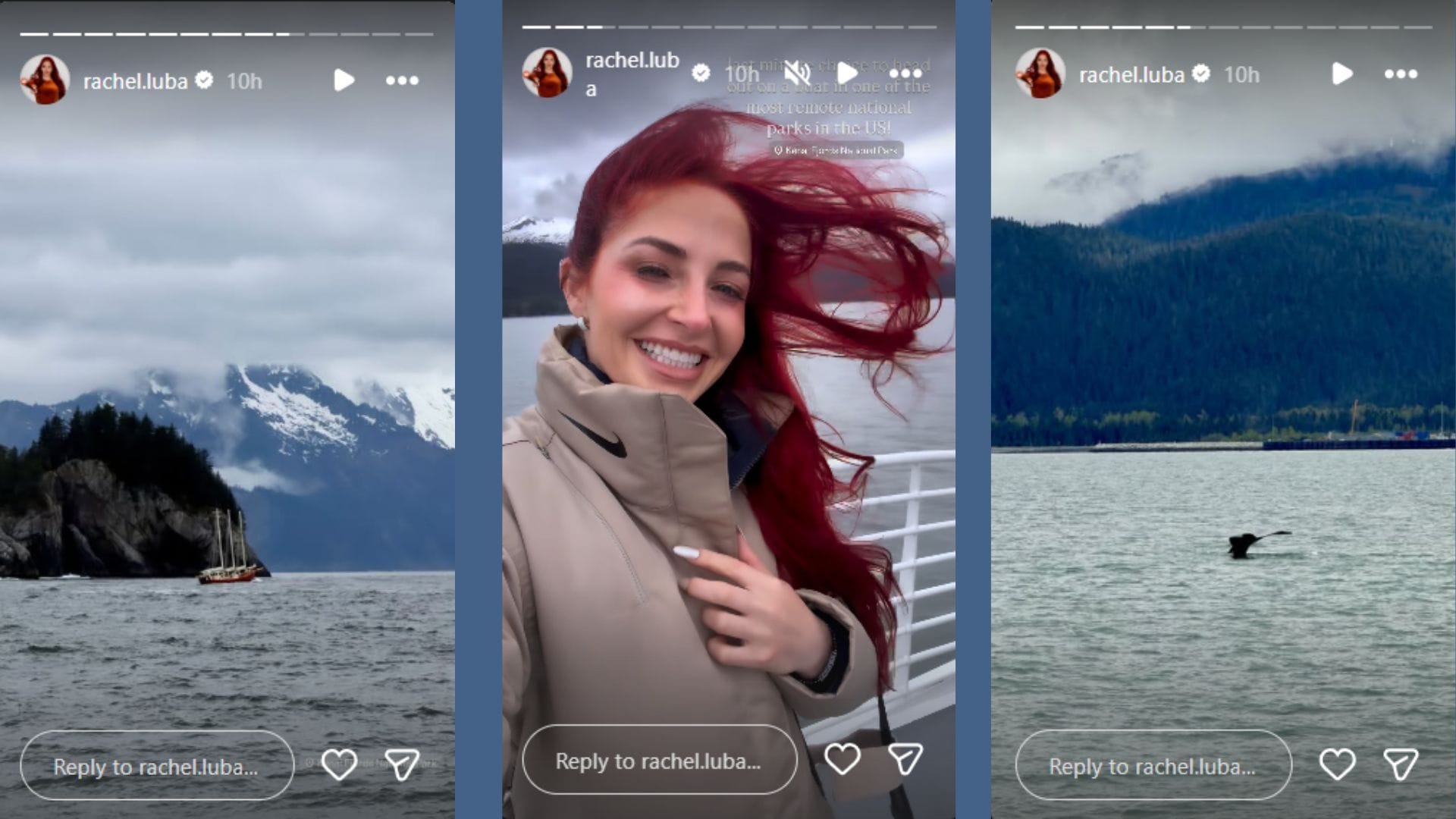 A agente de Trevor Baur, Rachel Luba, compartilha fotos de sua visita ao Parque Nacional Kenai Fjords