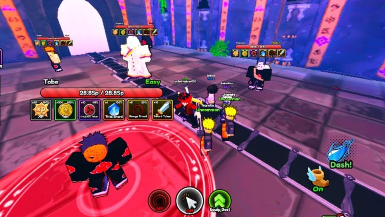 Enemies in the Easy Time Trial (Image via Roblox)