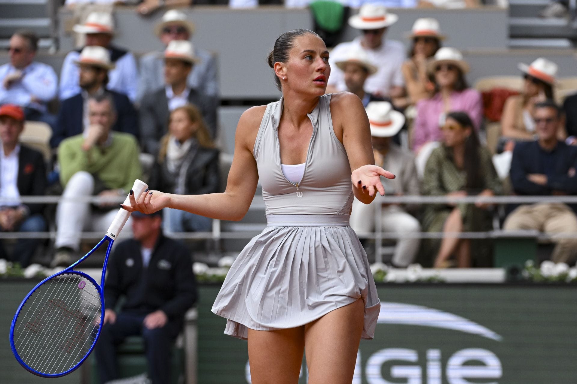 Marta Kostyuk at the 2026 French Open. (Source: Getty)