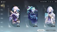 Rebecca's best team featuring Lucy (Image via Kuro Games)