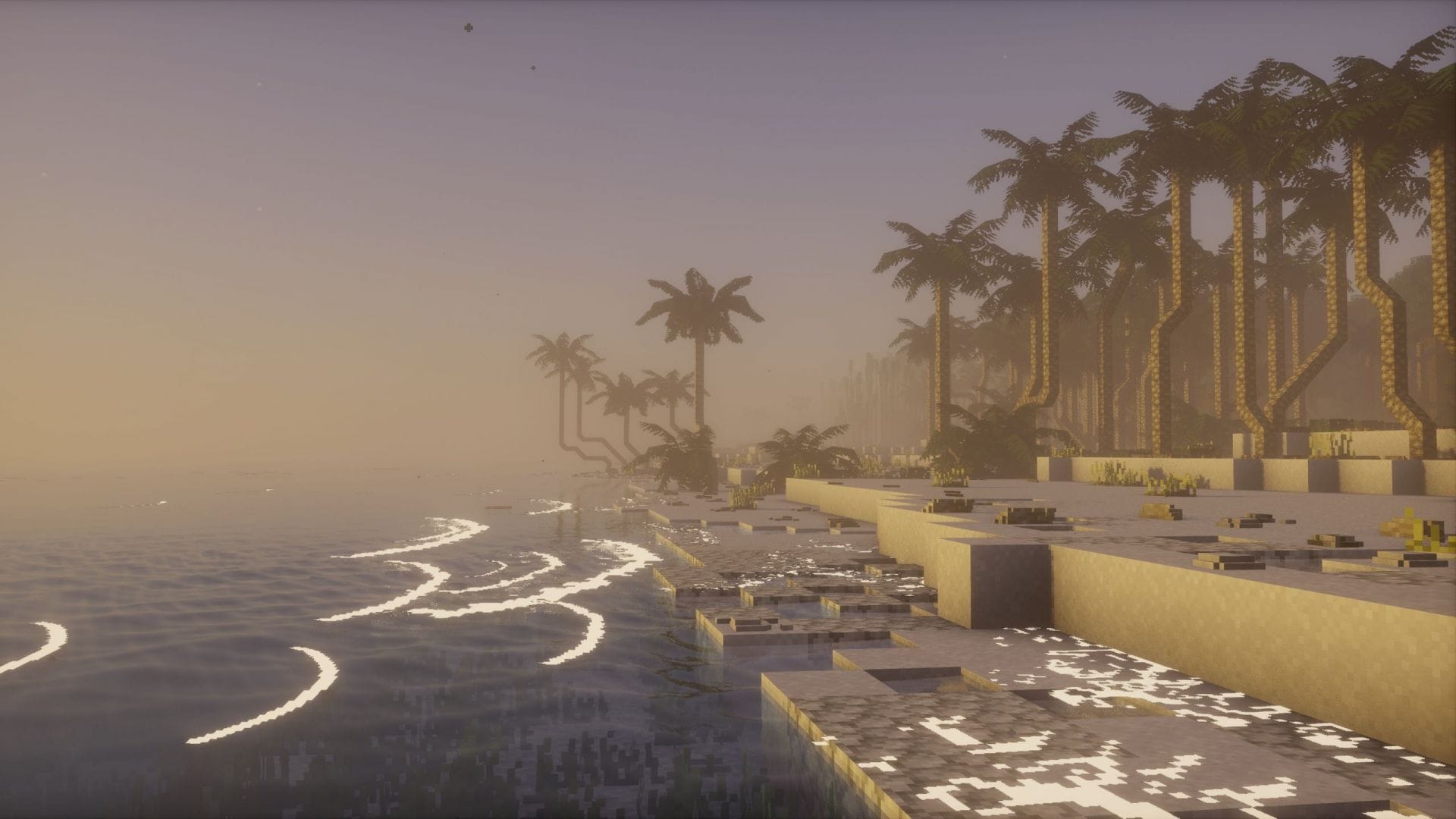 Coastal Waves add wave particles to waterbodies (Image via Mojang Studios || Modrinth/Verph)