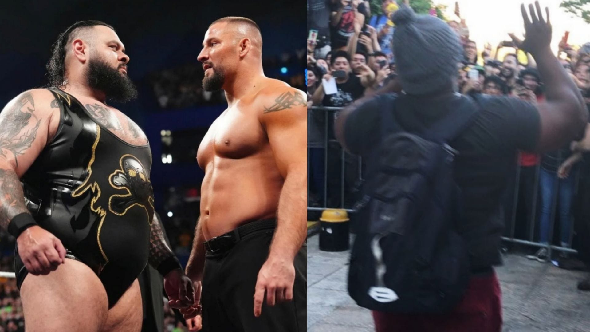 Bronson Reed reacts after Bron Breakker is seen working with former WWE Champion