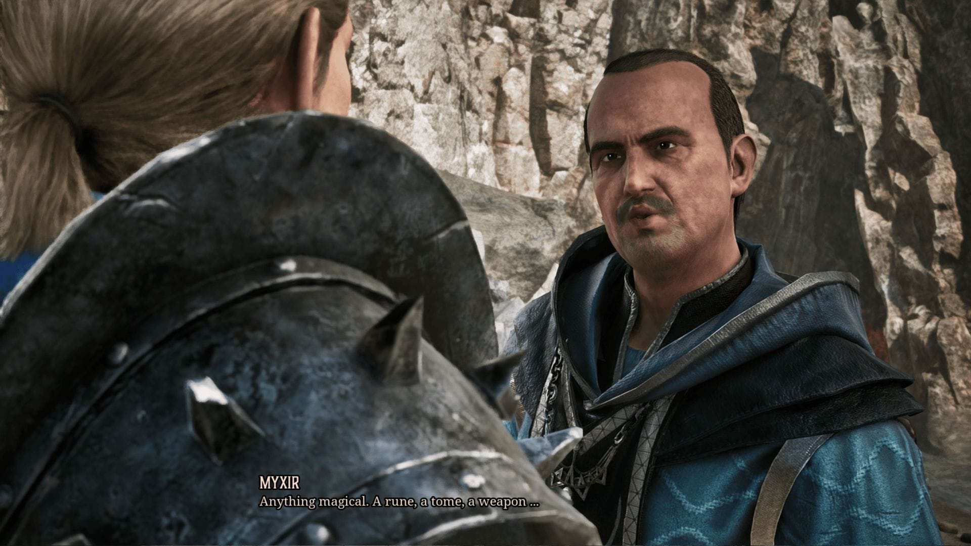 Myxir will point you towards the approximate location of the magical item (Image via Alkimia Interactive)