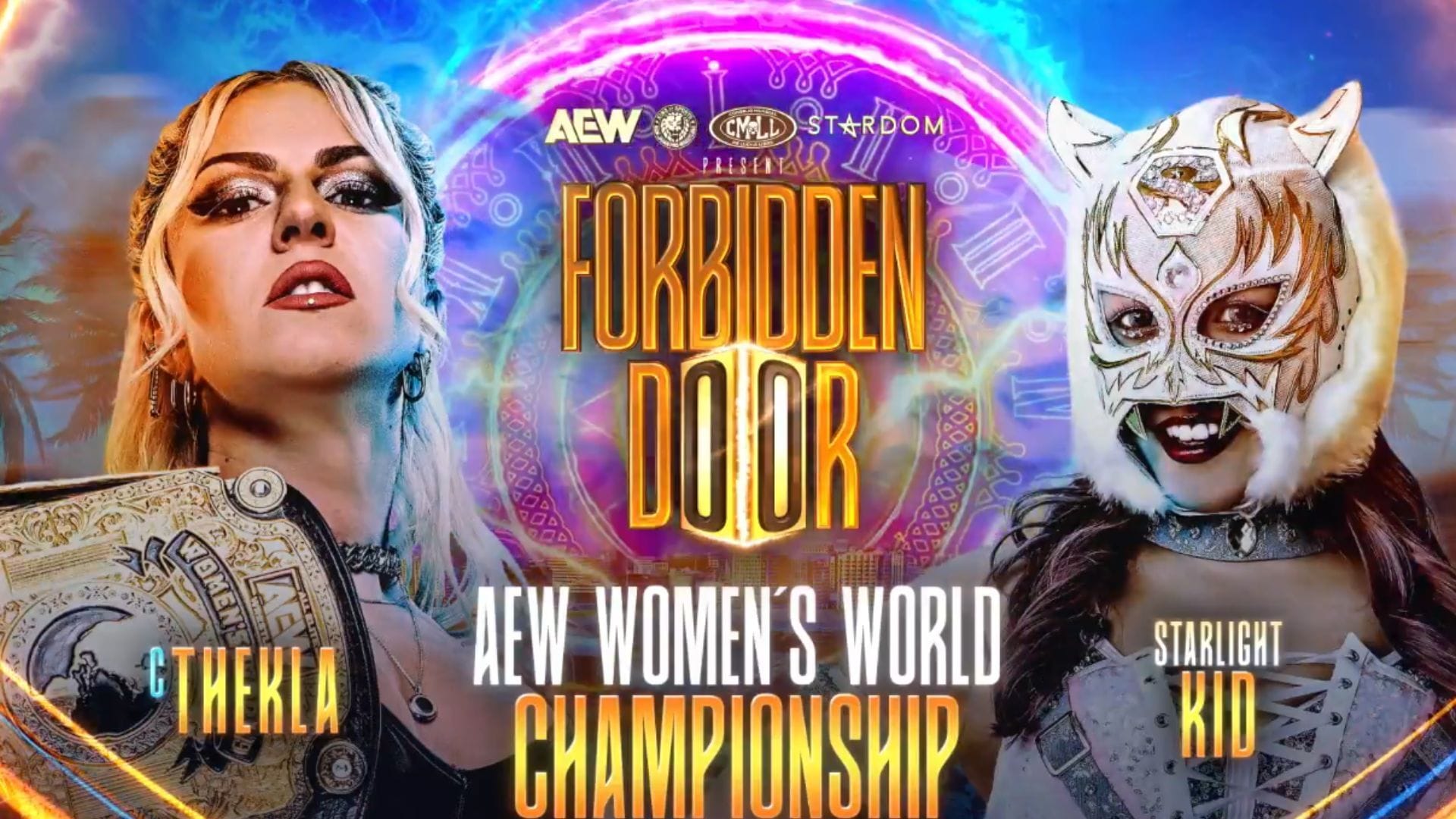 Gráfico da partida para Thekla vs Starlight Kid (imagem via X @AEW)