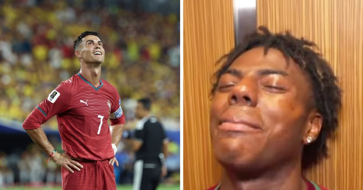 “Why, why, Portugal” - IShowSpeed visibly distraught after realising Cristiano Ronaldo and Portugal could face Spain, France after draw with Colombia