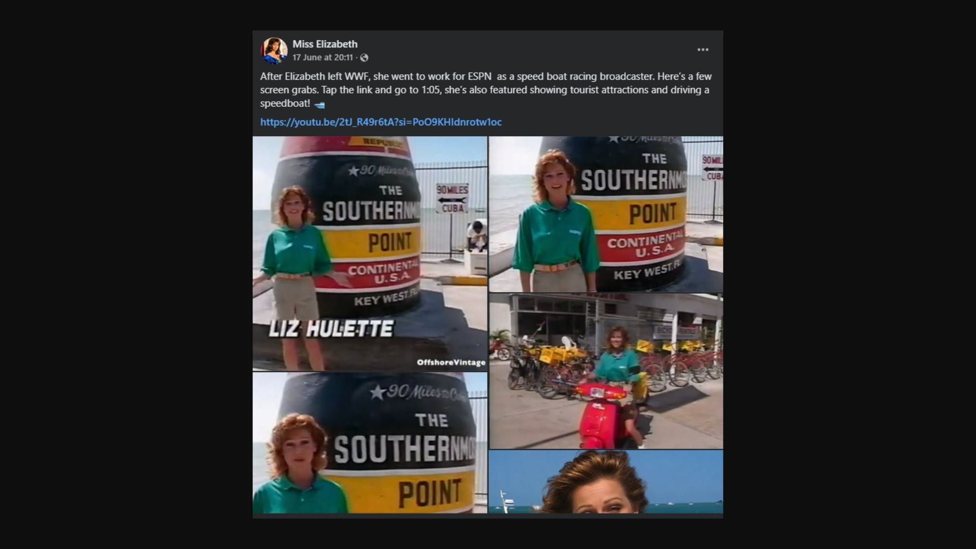 Senhorita Elizabeth trabalhando para ESPN! [Image via Facebook]