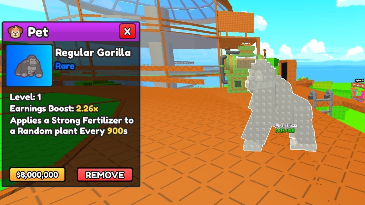 The Gorilla pet (Image via Roblox)