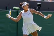 Naomi Osaka, do Japão, durante o campeonato de tênis de gramado de Wimbledon, em Londres, Inglaterra. (Foto de Getty Images)