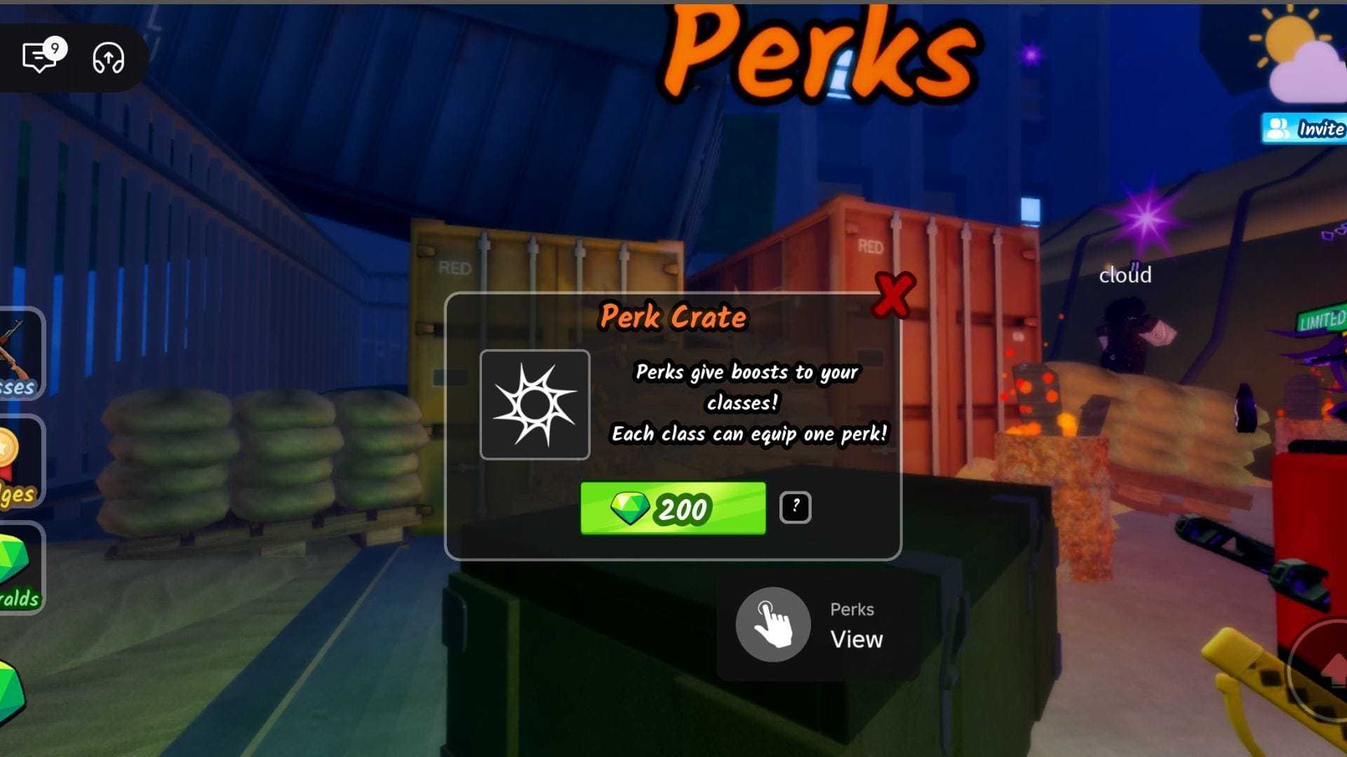 Comprando caixa de vantagens (imagem via Roblox)