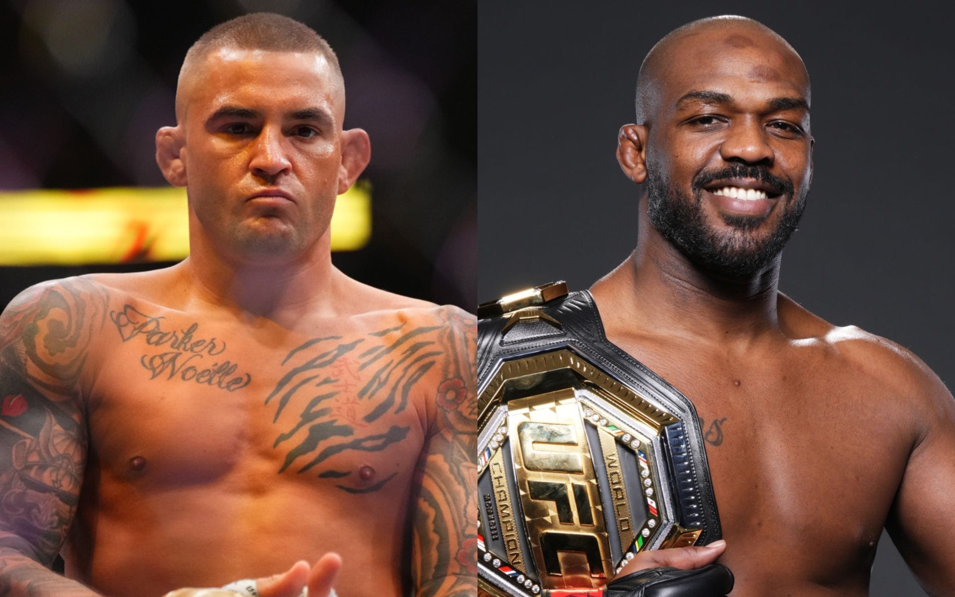 "This too shall pass" - Jon Jones shares heartfelt message of support for Dustin Poirier after latter's recent arrest
