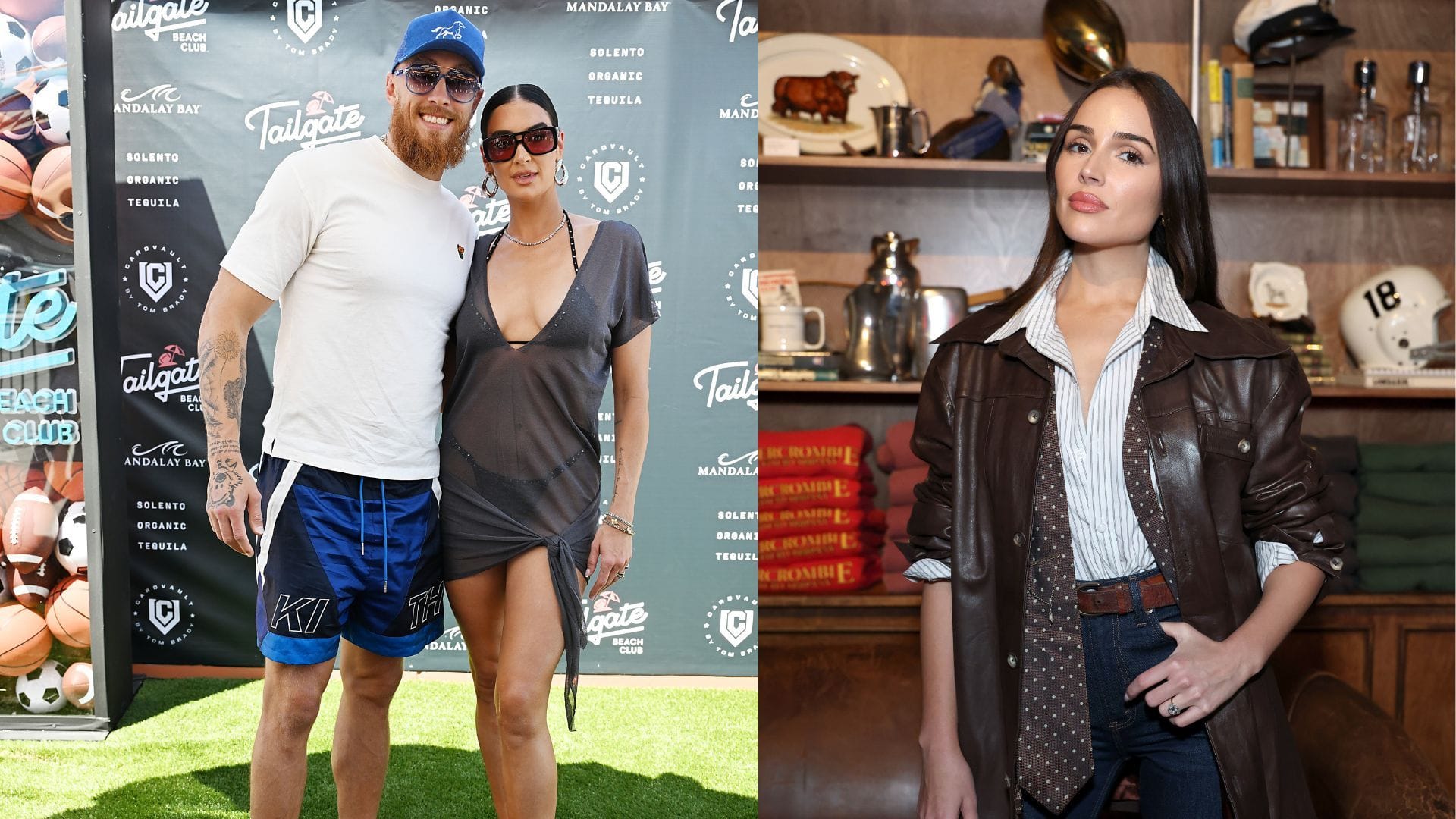 “HOLY HOTTIE”: George Kittle’s wife Claire stuns Olivia Culpo with violet bikini snap from SI Swimsuit runway show
