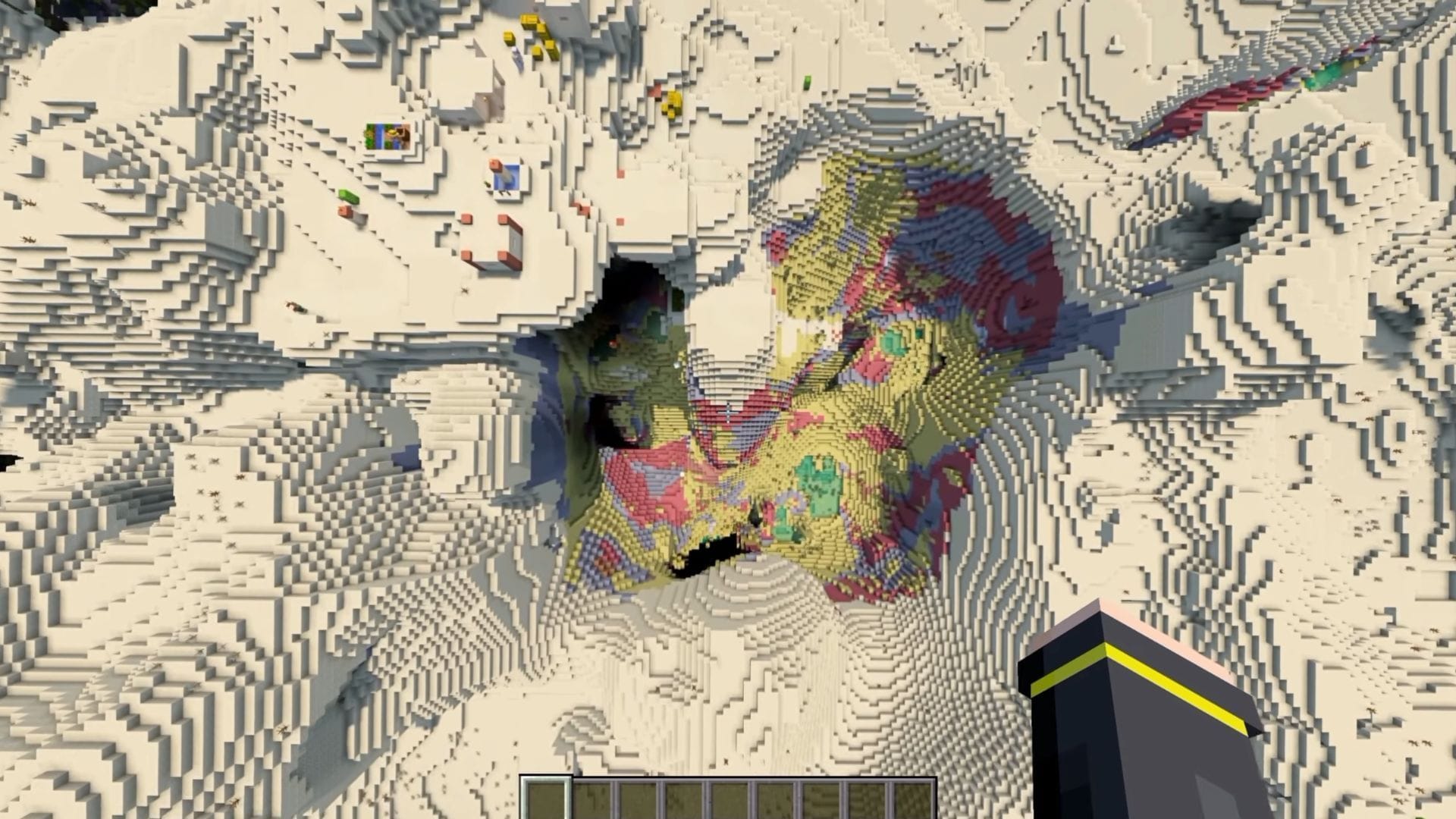 This seed features a massive sulfur cave biome to explore (Image via Mojang Studios || YouTube@akirby80)