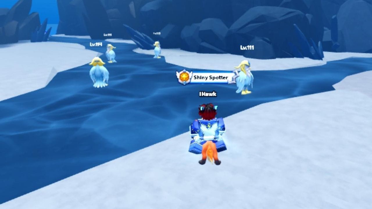 A ilha Crystal Cascade (imagem via Roblox)