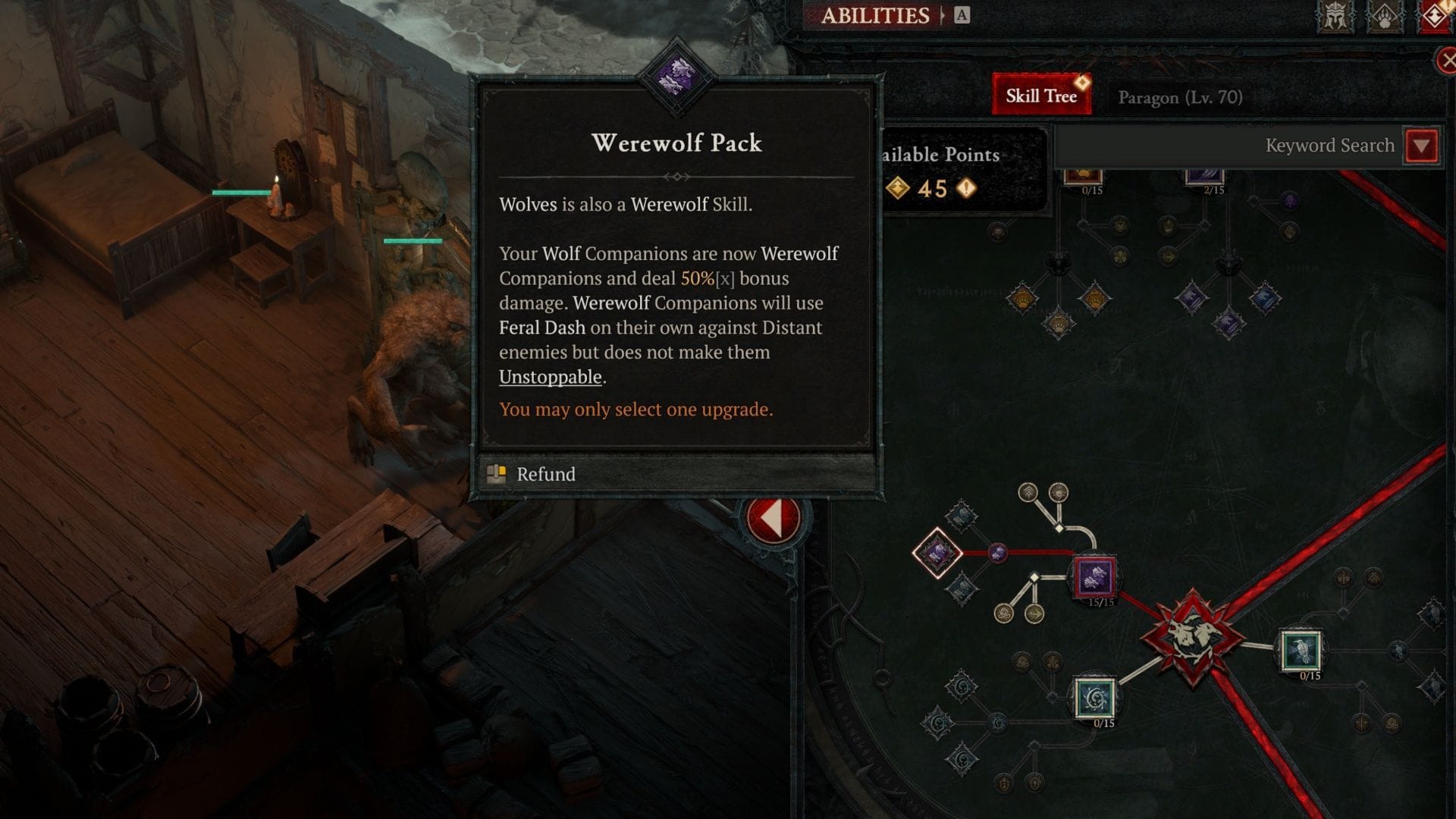 Ter uma tripulação de lobisomens nunca é uma coisa ruim em Diablo 4 (Imagem via Blizzard Entertainment || Sportskeeda)