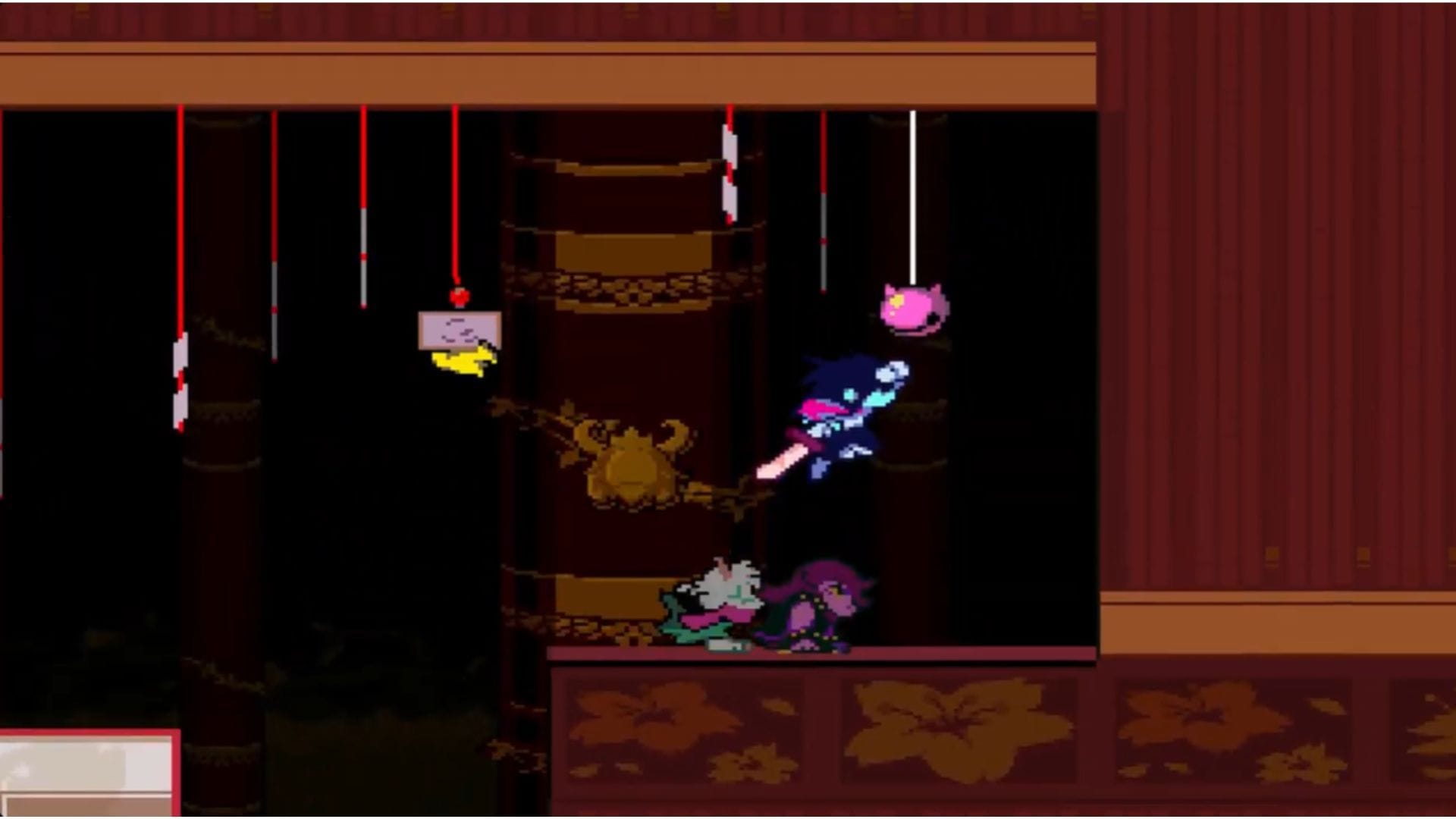 Toque a campainha depois de pegar o elevador em Deltarune (Imagem via Toby Fox || Youtube/@BlueBlurX7)