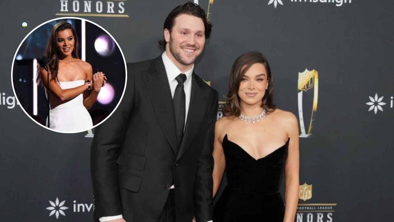 PICS: Hailee Steinfeld's surprise drop of passionate PDA with Josh Allen on their 1st wedding anniversary triggers Bills QB's 1-word response