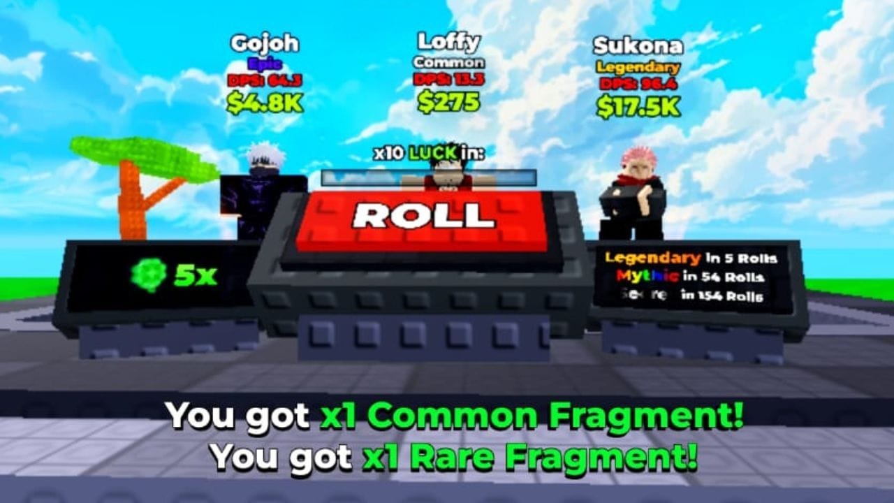 Derrote inimigos para obter fragmentos (imagem via Roblox)
