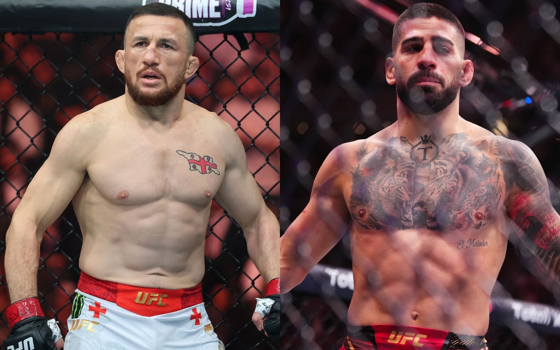 "Pretty much blind" - Merab Dvalishvilli claims illegal move affected Ilia Topuria at UFC Freedom 250