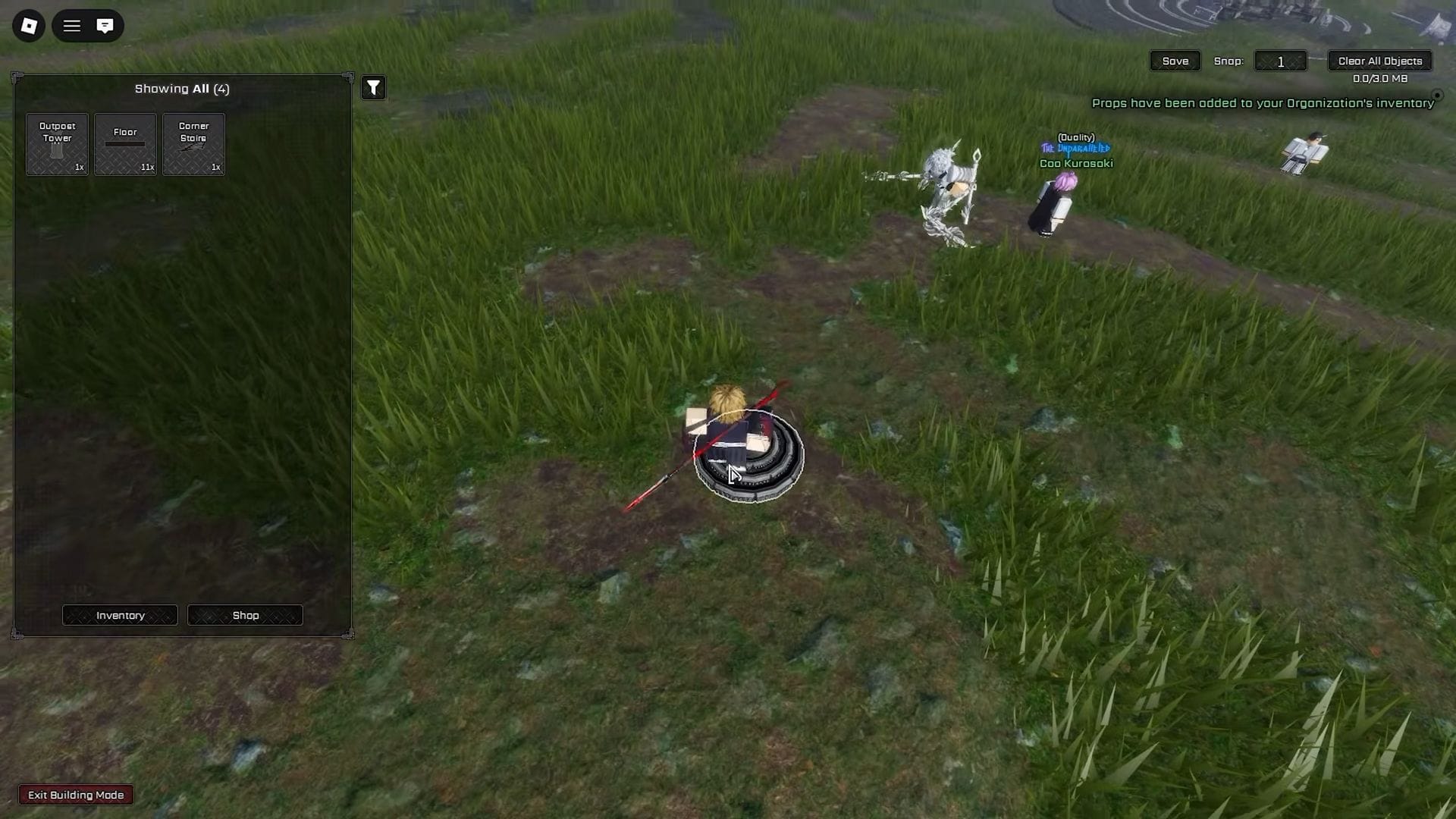 O Modo Construção em ação (Imagem via Roblox || YouTube/@TBoneDW)