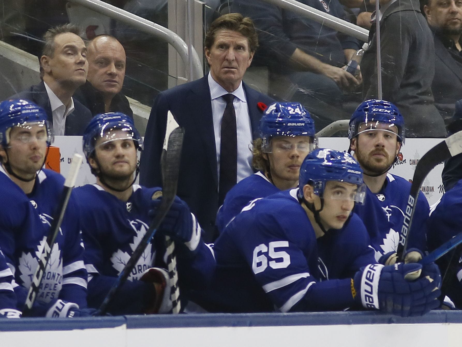 Babcock clicou durante seu tempo com os Maple Leafs  [Image via Imagn]