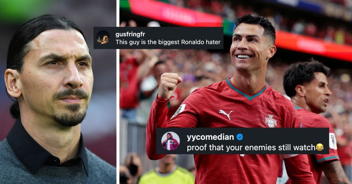 “This guy is the biggest Ronaldo hater” - Fans mock Zlatan for his reaction to Cristiano Ronaldo scoring brace at 2026 FIFA World Cup
