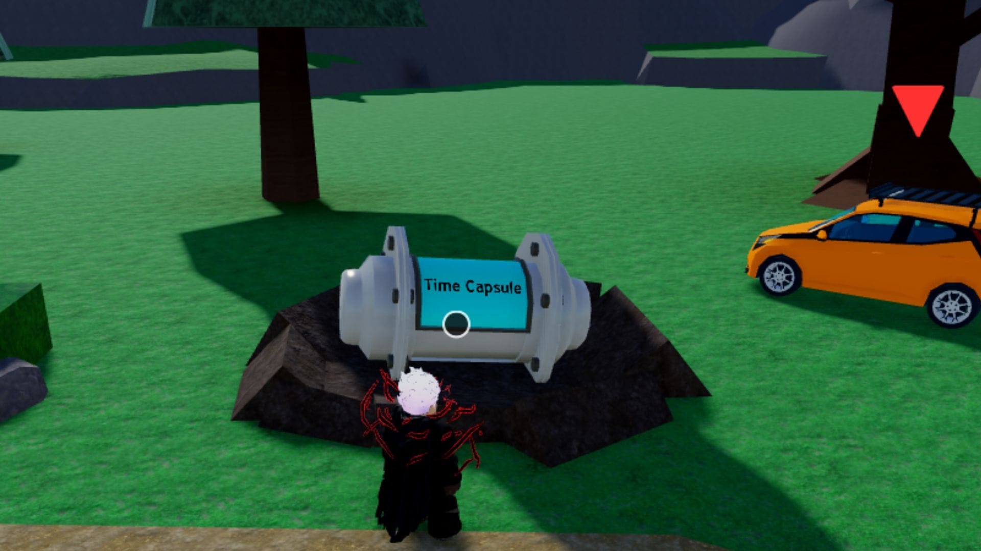A cápsula do tempo (imagem via Roblox)