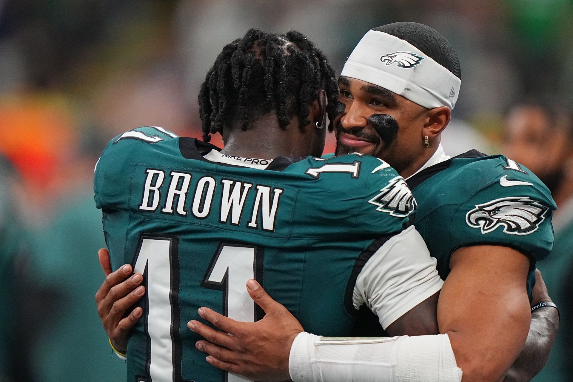 Jalen Hurts' mom Pamela sets record straight on A.J. Brown beef after Eagles WR gets traded over locker room issues
