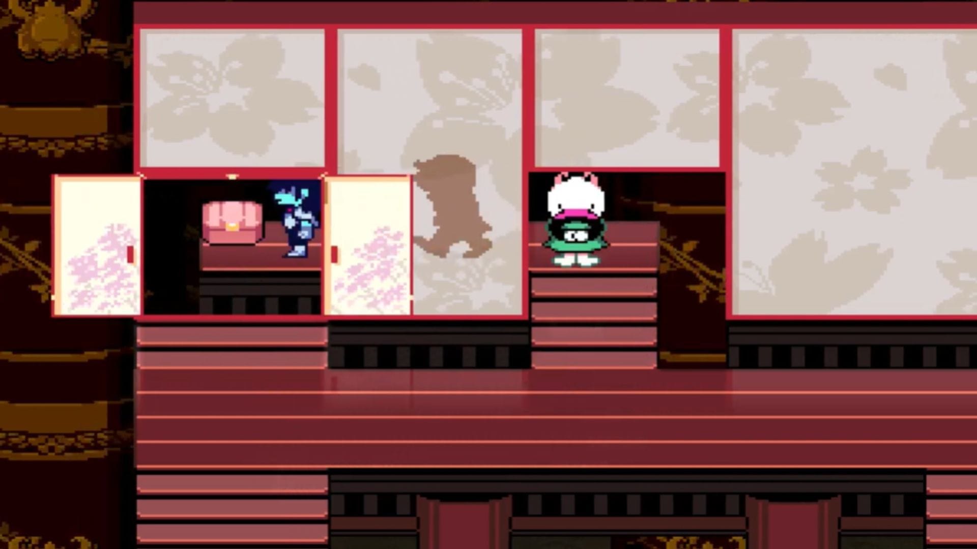 Este baú está escondido atrás de uma porta em Deltarune (Imagem via Toby Fox || Youtube/@BlueBlurX7)