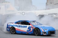 Kyle Larson - Anúncio da NASCAR no USS Midway. Fonte: Getty