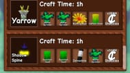 A semente Shadow Spine na Crafting Station (imagem via Roblox)