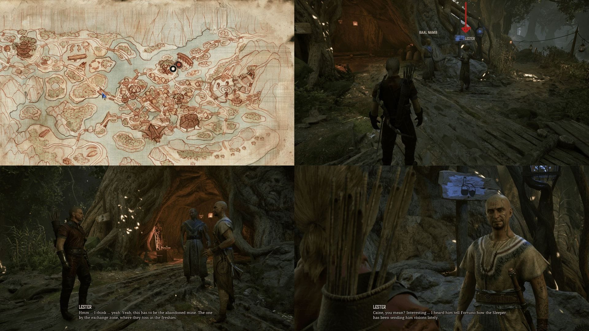 Take the image and show it to Lester near the camp entrance (Image via Alkimia Interactive)