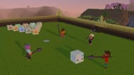 Todo o desafio é posicionar ou interagir com os novos mobs e itens (Imagem via Mojang Studios)