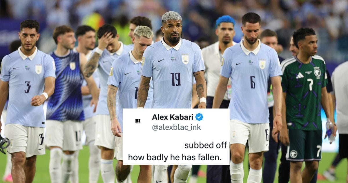 "Can’t even tell if he on the pitch" - Fans mock Uruguay star after 1-1 draw to Saudi Arabia in the FIFA World Cup