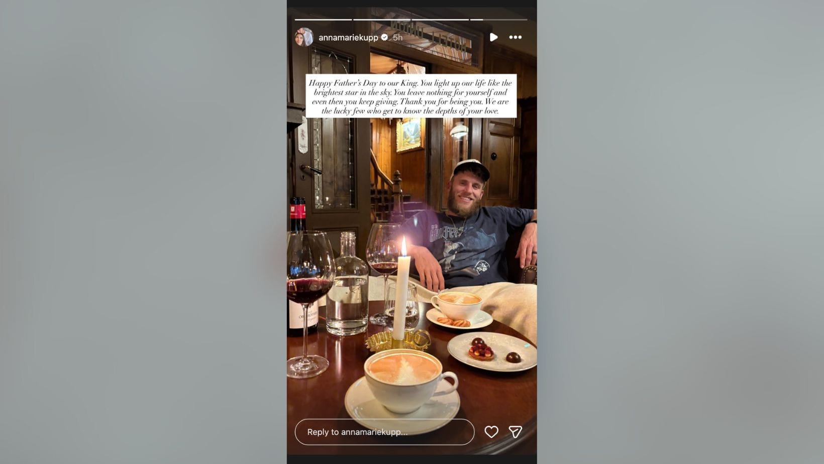 Cooper Kupp recebeu a mais doce homenagem ao Dia dos Pais de sua esposa, Anna Marie (Fonte da imagem: Anna Marie @Instagram)