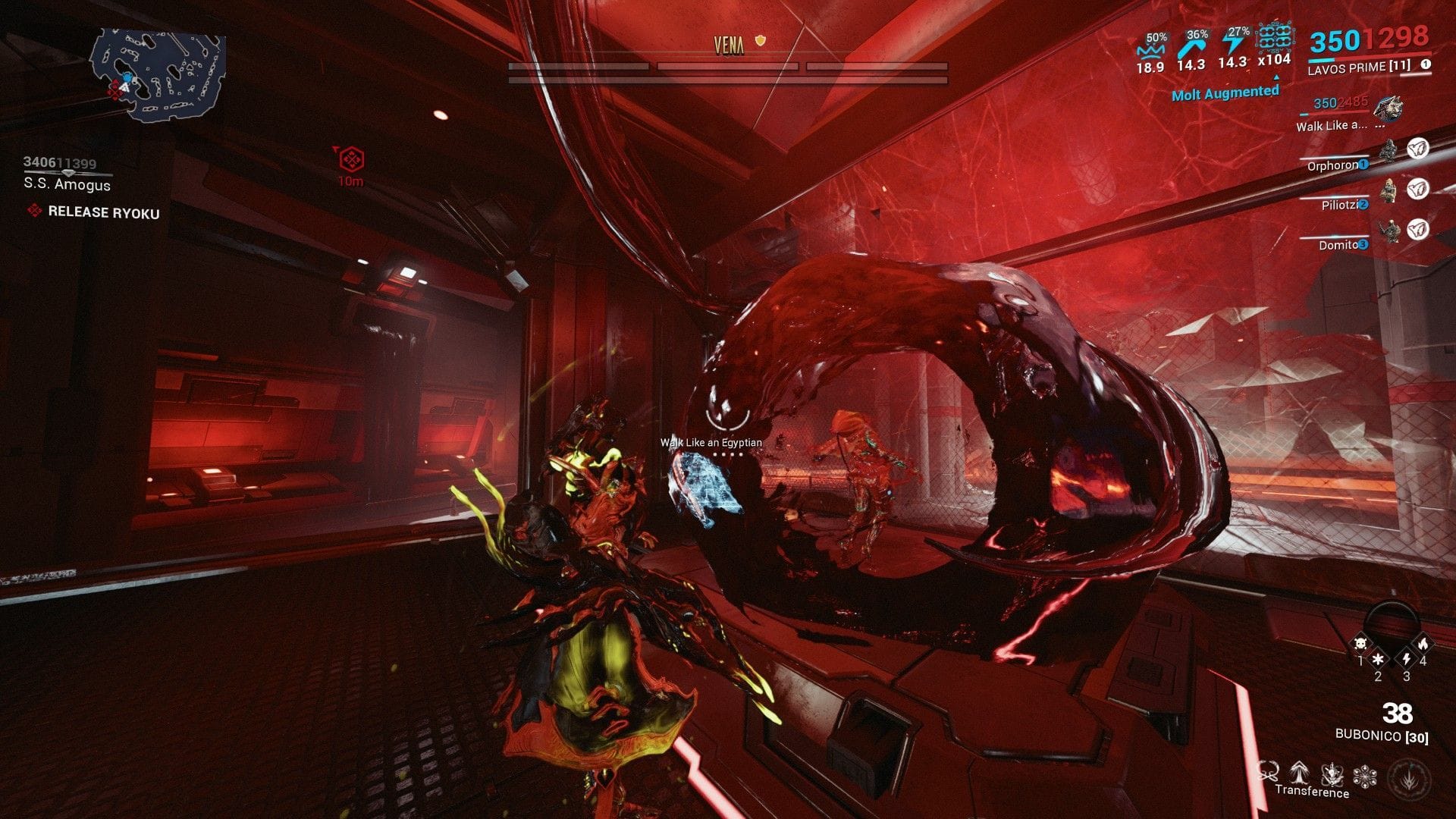Atire nos grandes glóbulos para interromper a ligação (imagem via Digital Extremes)