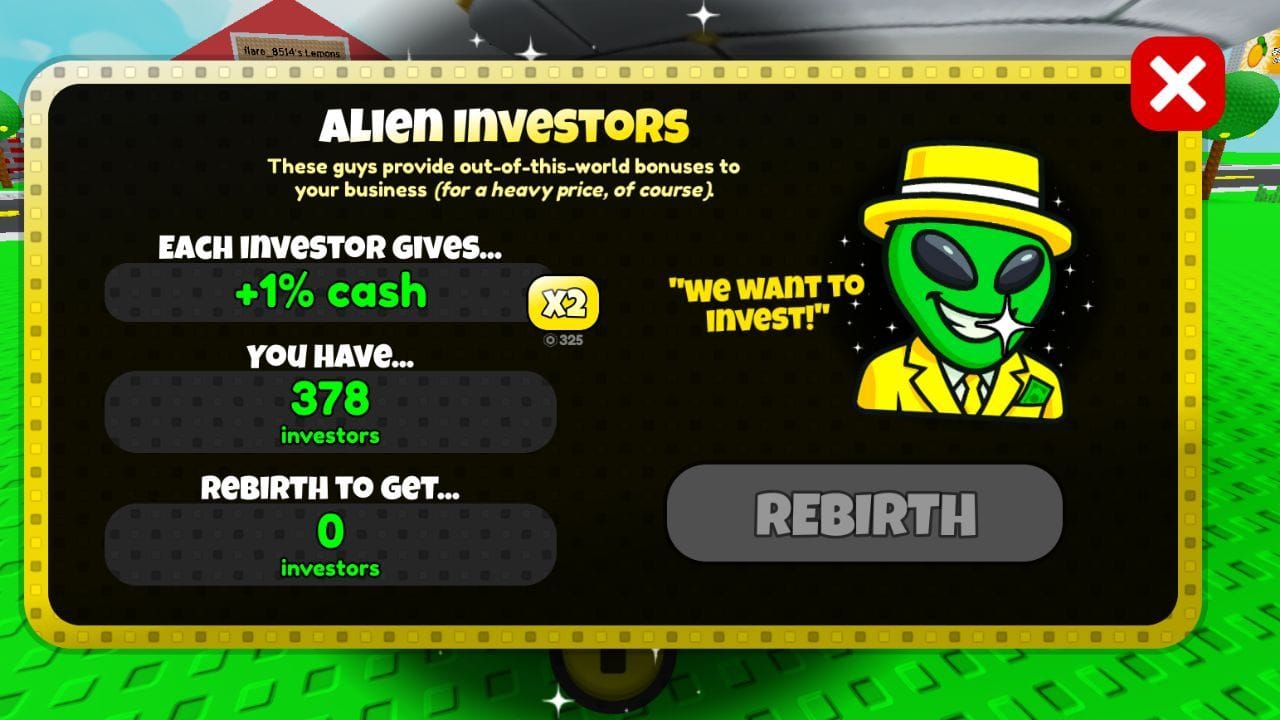 O menu Renascimento (imagem via Roblox)