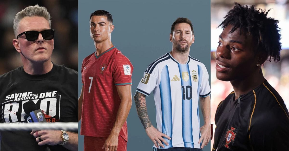 “I like my eggs Messi”: Pat McAfee irritates iShowSpeed before revealing stance on Cristiano Ronaldo vs. Lionel Messi debate