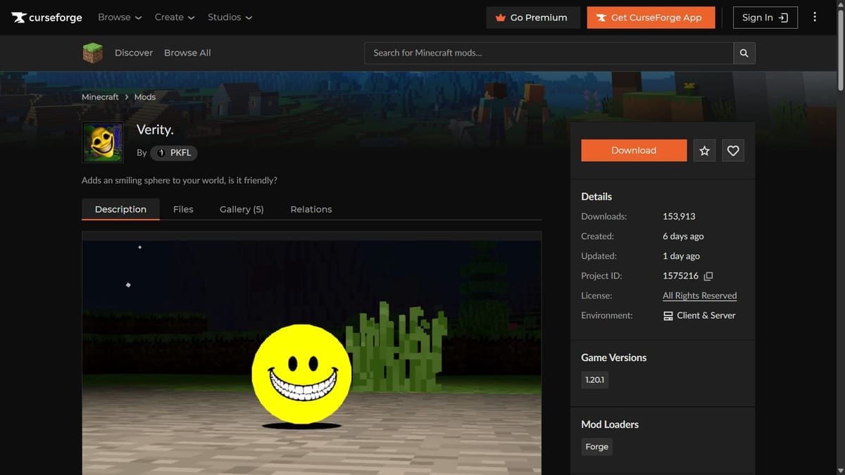 How to get Verity mod for Minecraft Java and Bedrock Editions
