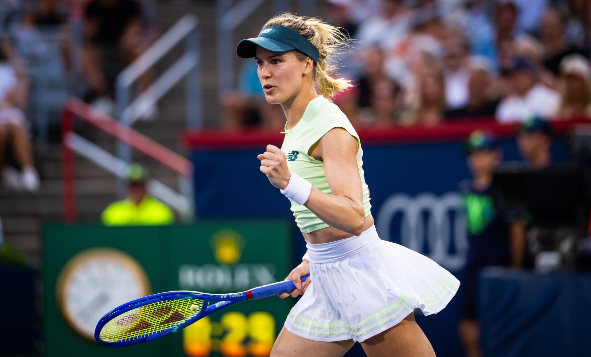 Eugenie Bouchard, do Canadá, no National Bank Open em Montreal, Quebec (Foto de Getty Images)