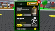 O menu Powers (imagem via Roblox)